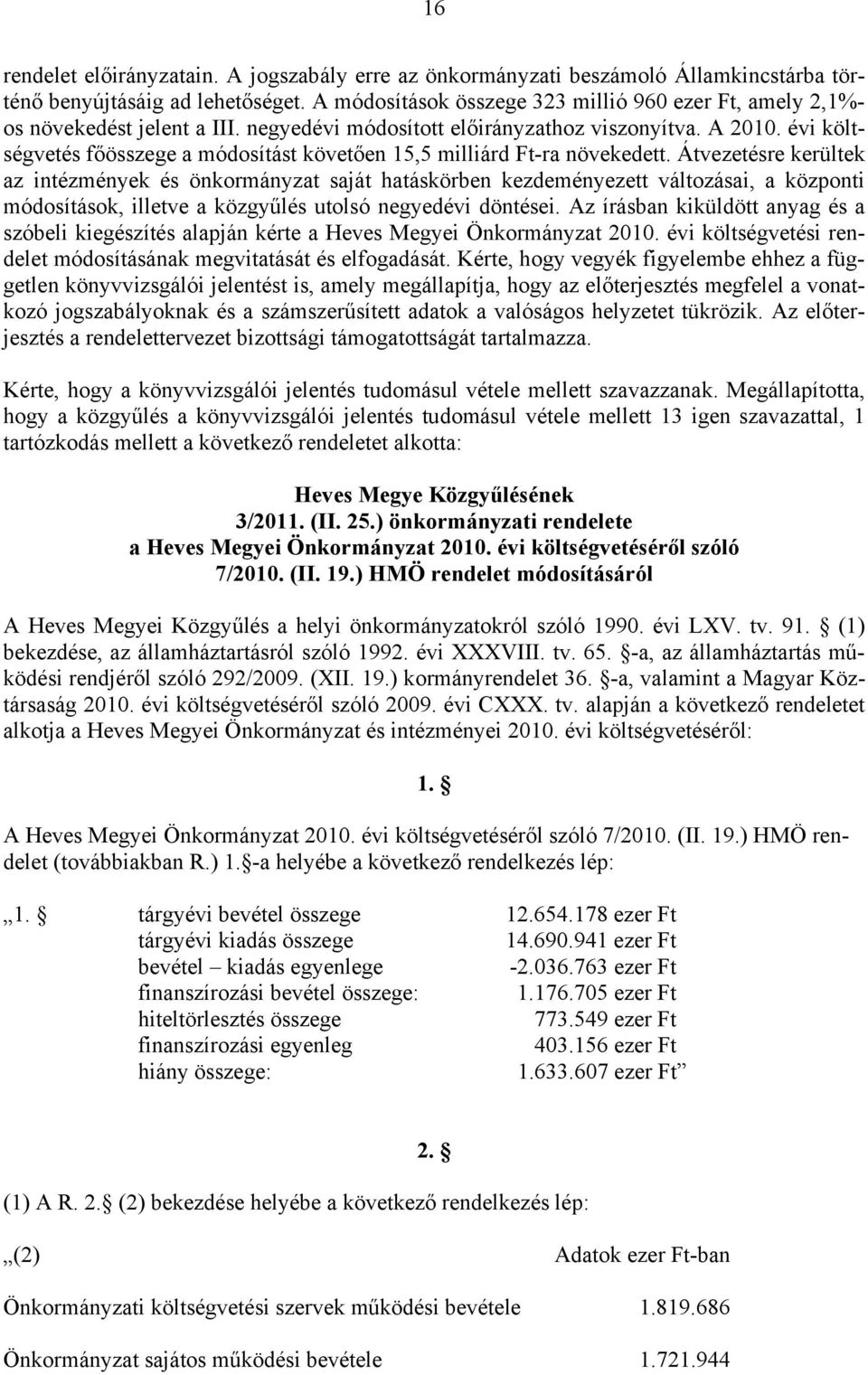 évi költségvetés főösszege a módosítást követően 15,5 milliárd Ft-ra növekedett.