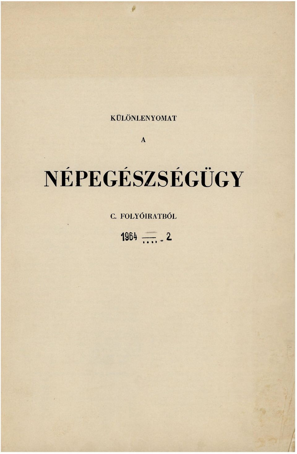 NÉPEGÉSZSÉGÜGY