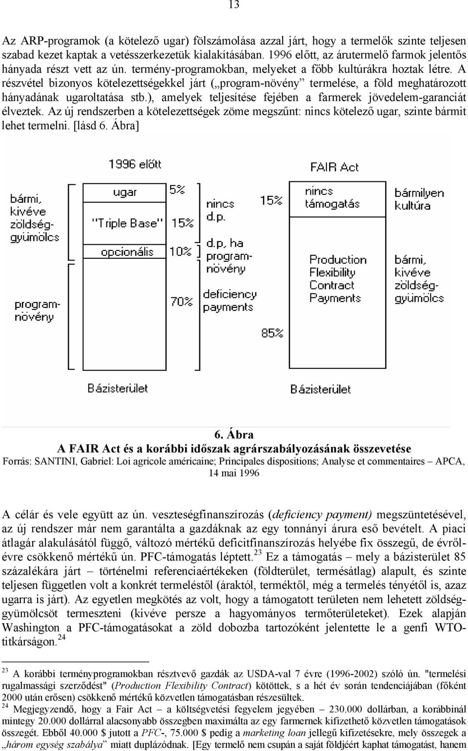 A részvétel bizonyos kötelezettségekkel járt ( program-növény termelése, a föld meghatározott hányadának ugaroltatása stb.), amelyek teljesítése fejében a farmerek jövedelem-garanciát élveztek.