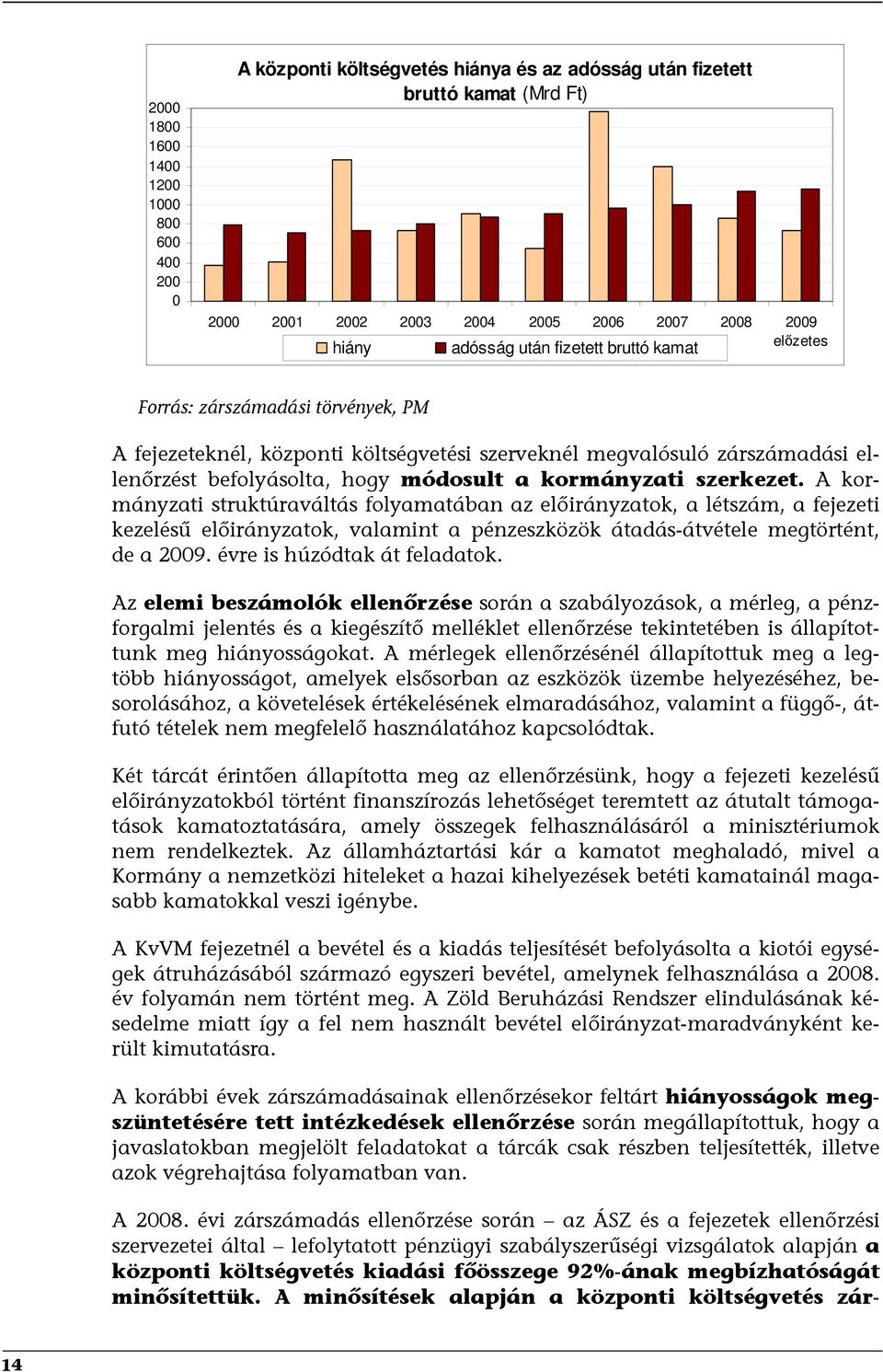 szerkezet. A kormányzati struktúraváltás folyamatában az előirányzatok, a létszám, a fejezeti kezelésű előirányzatok, valamint a pénzeszközök átadás-átvétele megtörtént, de a 2009.