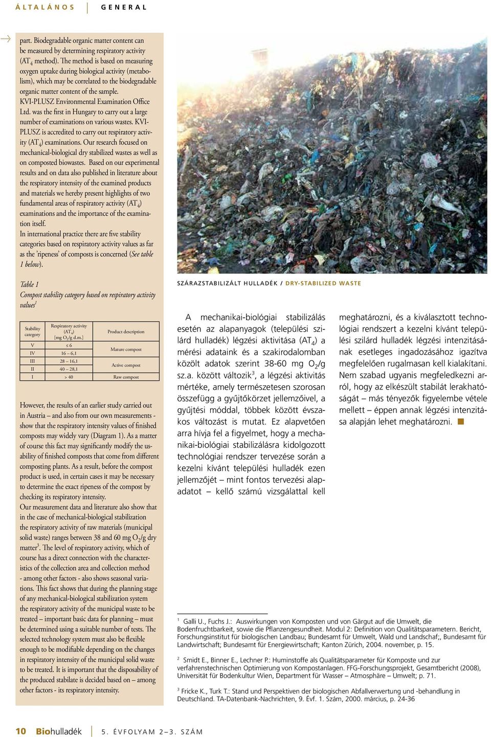 KVI-PLUSZ Environmental Examination Office Ltd. was the first in Hungary to carry out a large number of examinations on various wastes.