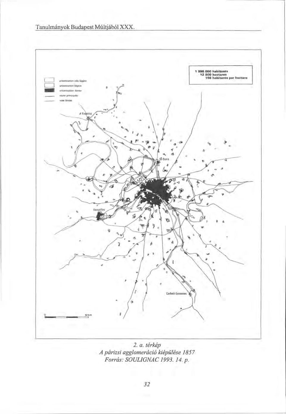 térkép A párizsi agglomeráció