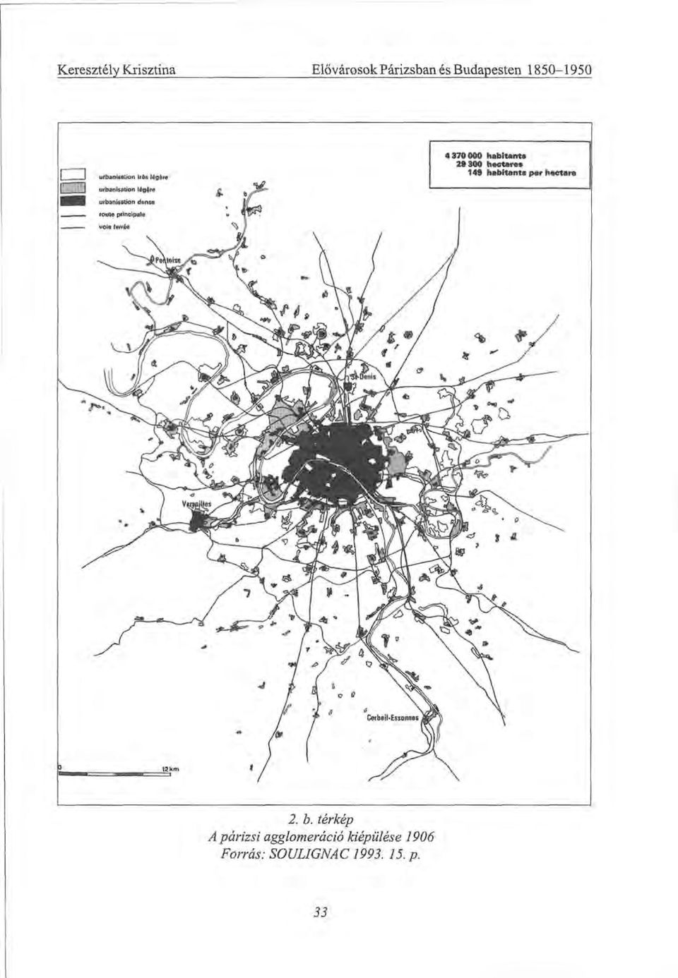 b. térkép A párizsi agglomeráció