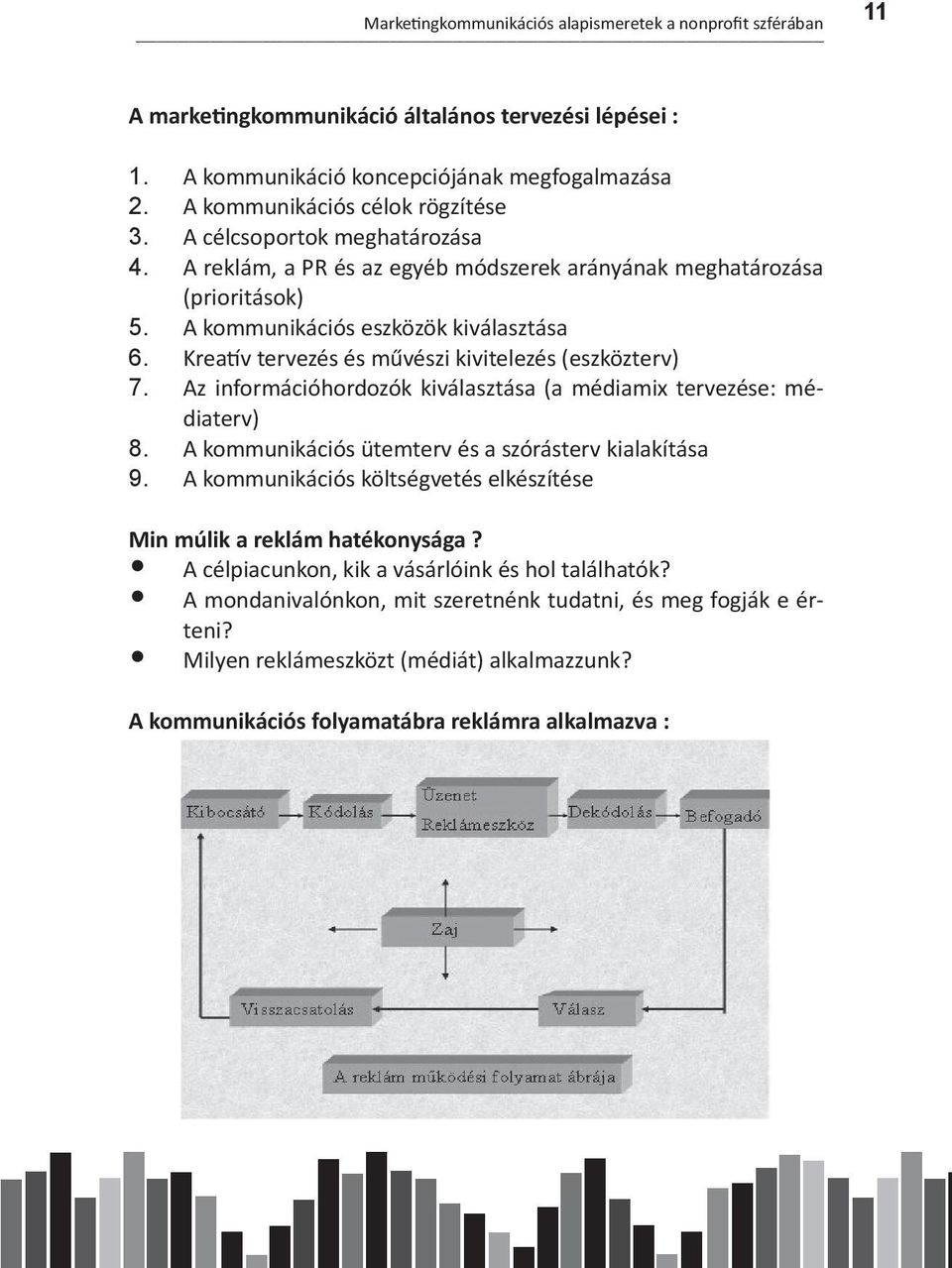 eszközök kiválasztása Kreatív tervezés és művészi kivitelezés (eszközterv) Az információhordozók kiválasztása (a médiamix tervezése: médiaterv) A kommunikációs ütemterv és a szórásterv kialakítása A