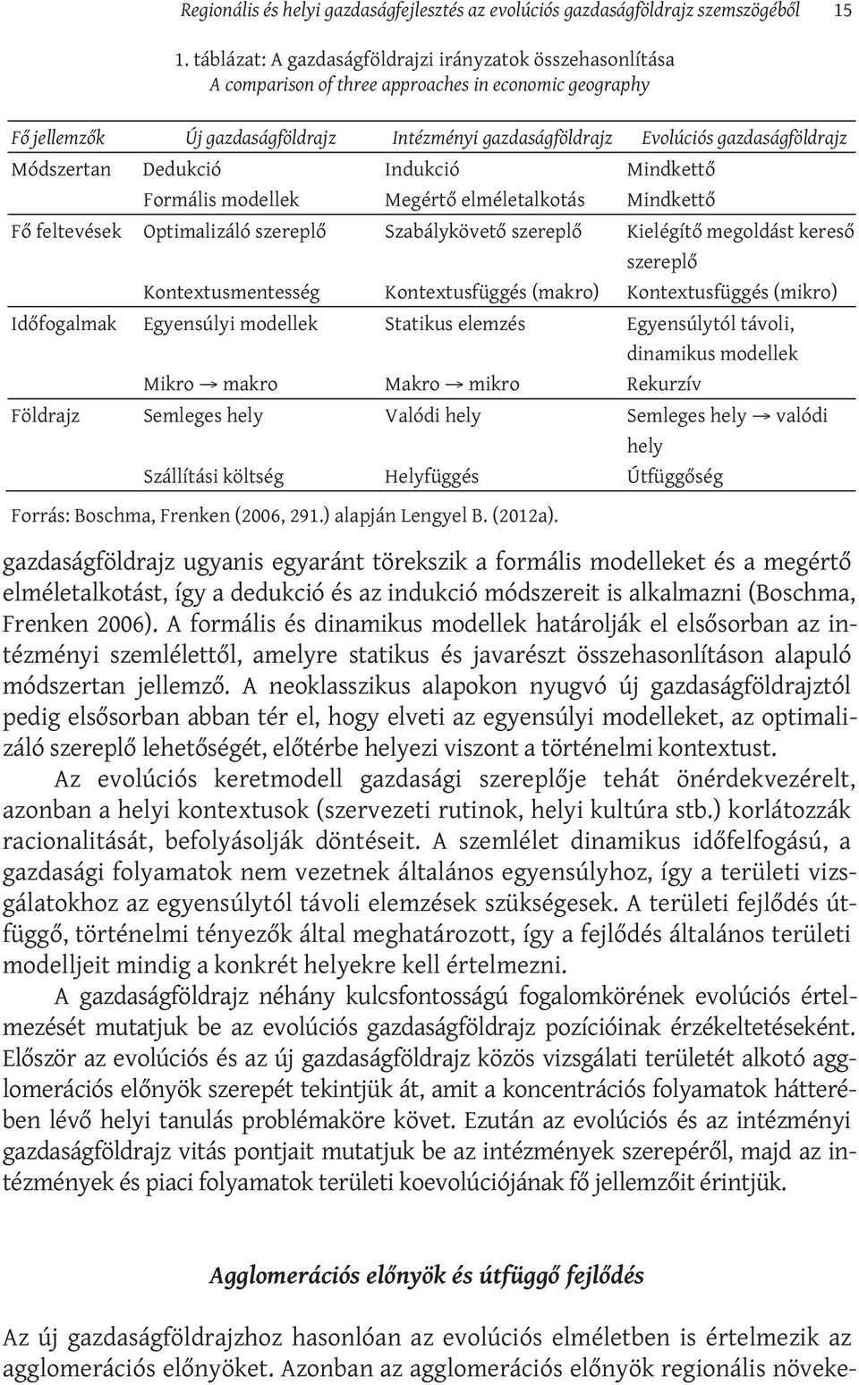 elméletalkotást, így a dedukció és az indukció módszereit is alkalmazni (Boschma, Frenken 2006).