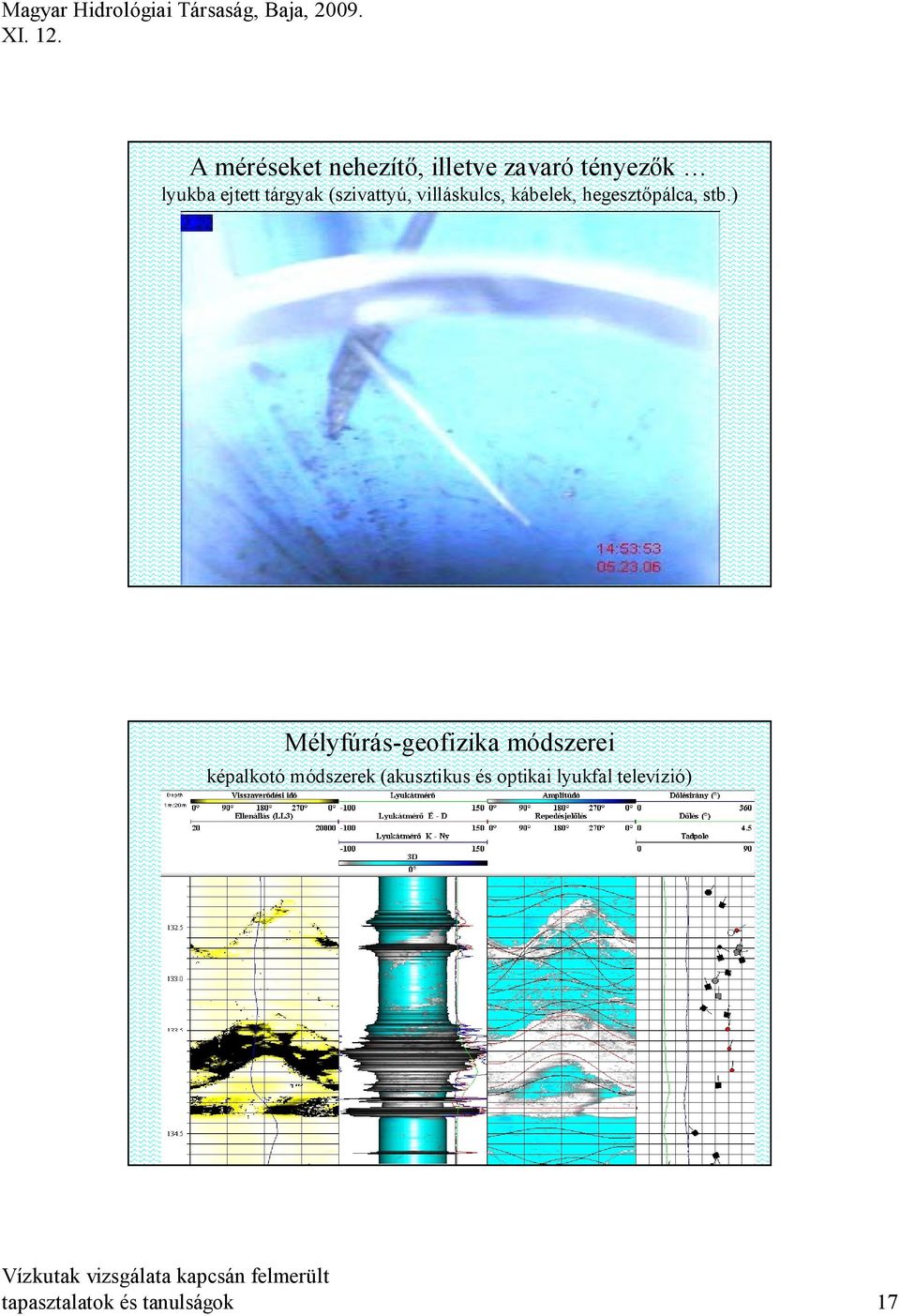 ) Mélyfúrás-geofizika módszerei képalkotó módszerek
