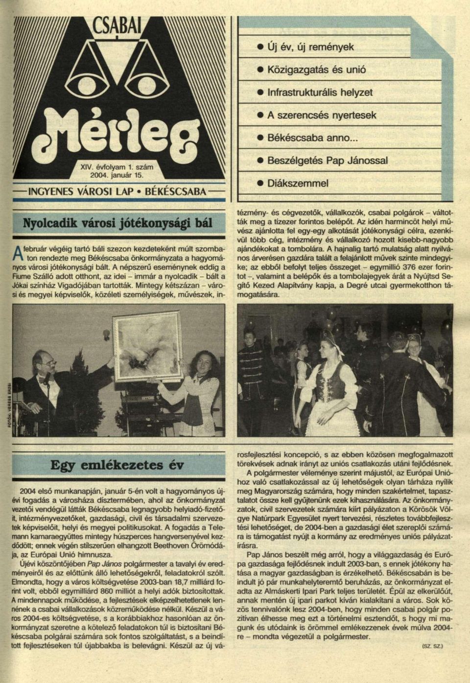 önkormányzata a hagyományos városi jótékonysági bált. A népszerű eseménynek eddig a Fiume Szálló adott otthont, az idei - immár a nyolcadik - bált a Jókai színház Vigadójában tartották.