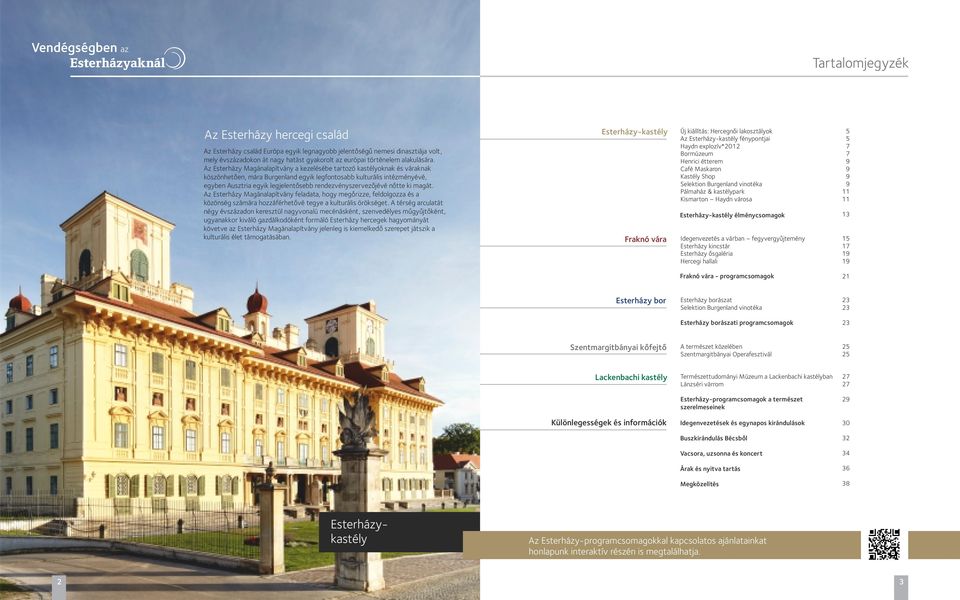 Az Esterházy Magánalapítvány a kezelésébe tartozó kastélyoknak és váraknak köszönhetően, mára Burgenland egyik legfontosabb kulturális intézményévé, egyben Ausztria egyik legjelentősebb
