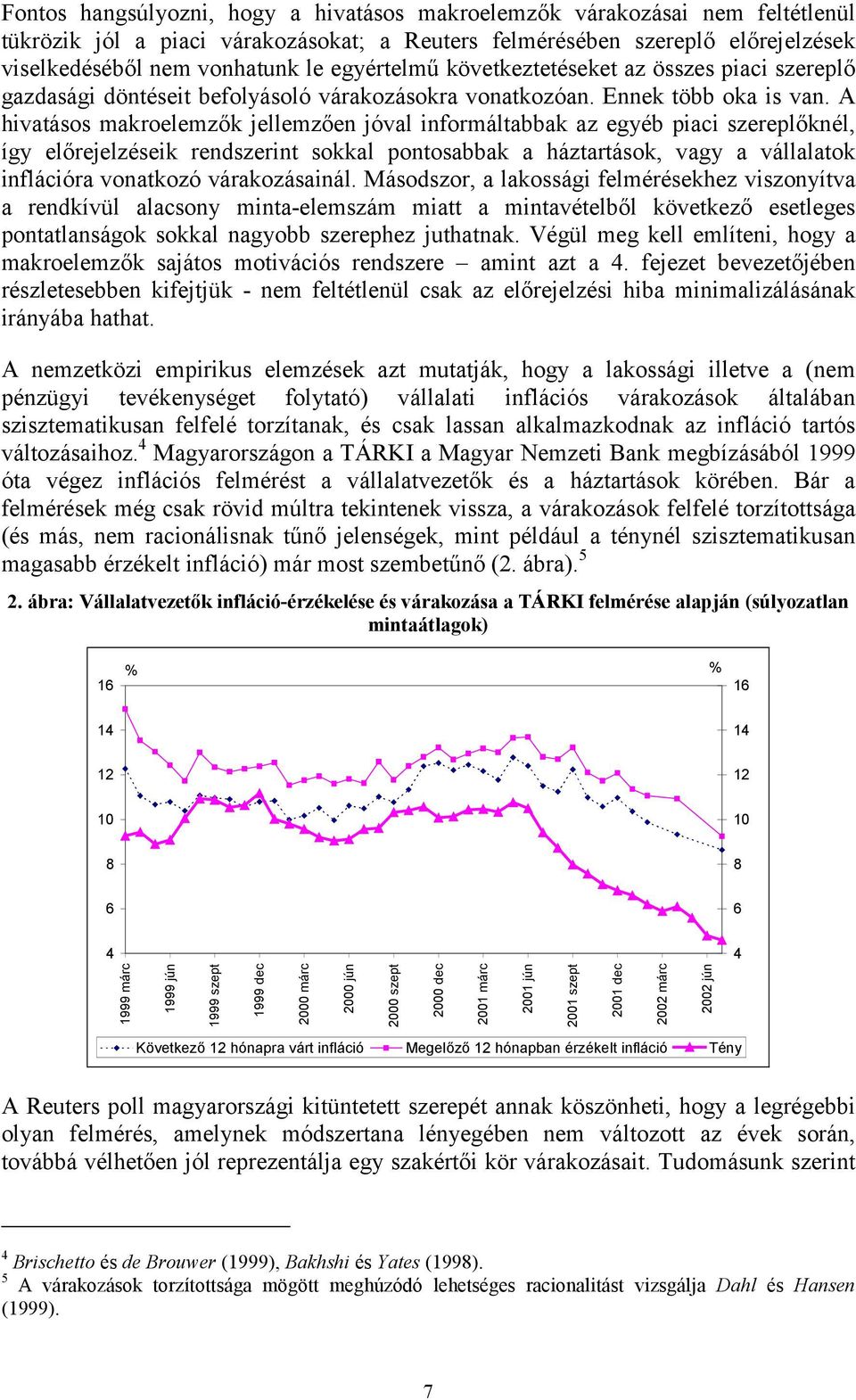 A hivaásos makroelemzők jellemzően jóval informálabbak az egyéb piaci szereplőknél, így előrejelzéseik rendszerin sokkal ponosabbak a házarások, vagy a vállalaok inflációra vonakozó várakozásainál.