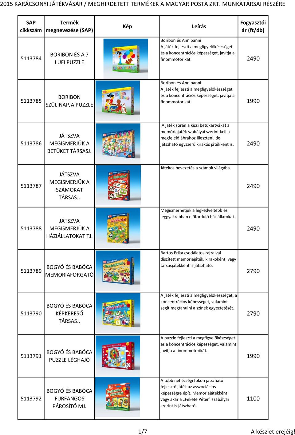 1990 5113786 JÁTSZVA MEGISMERJÜK A BETŰKET TÁRSASJ.