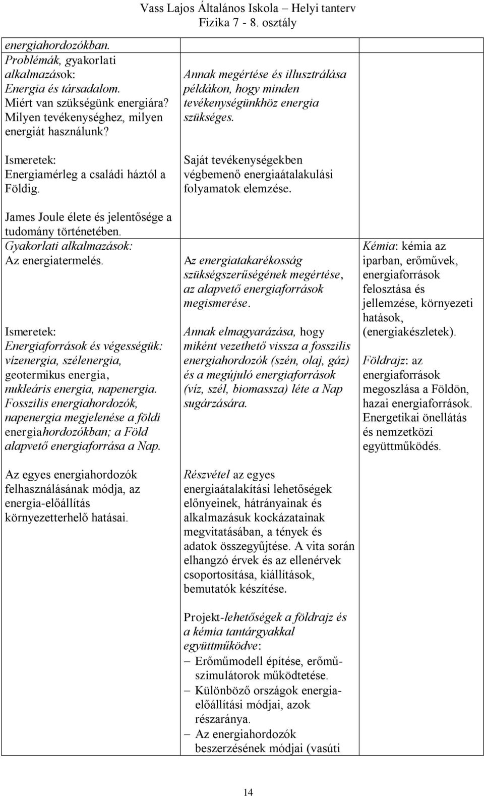 Energiaforrások és végességük: vízenergia, szélenergia, geotermikus energia, nukleáris energia, napenergia.