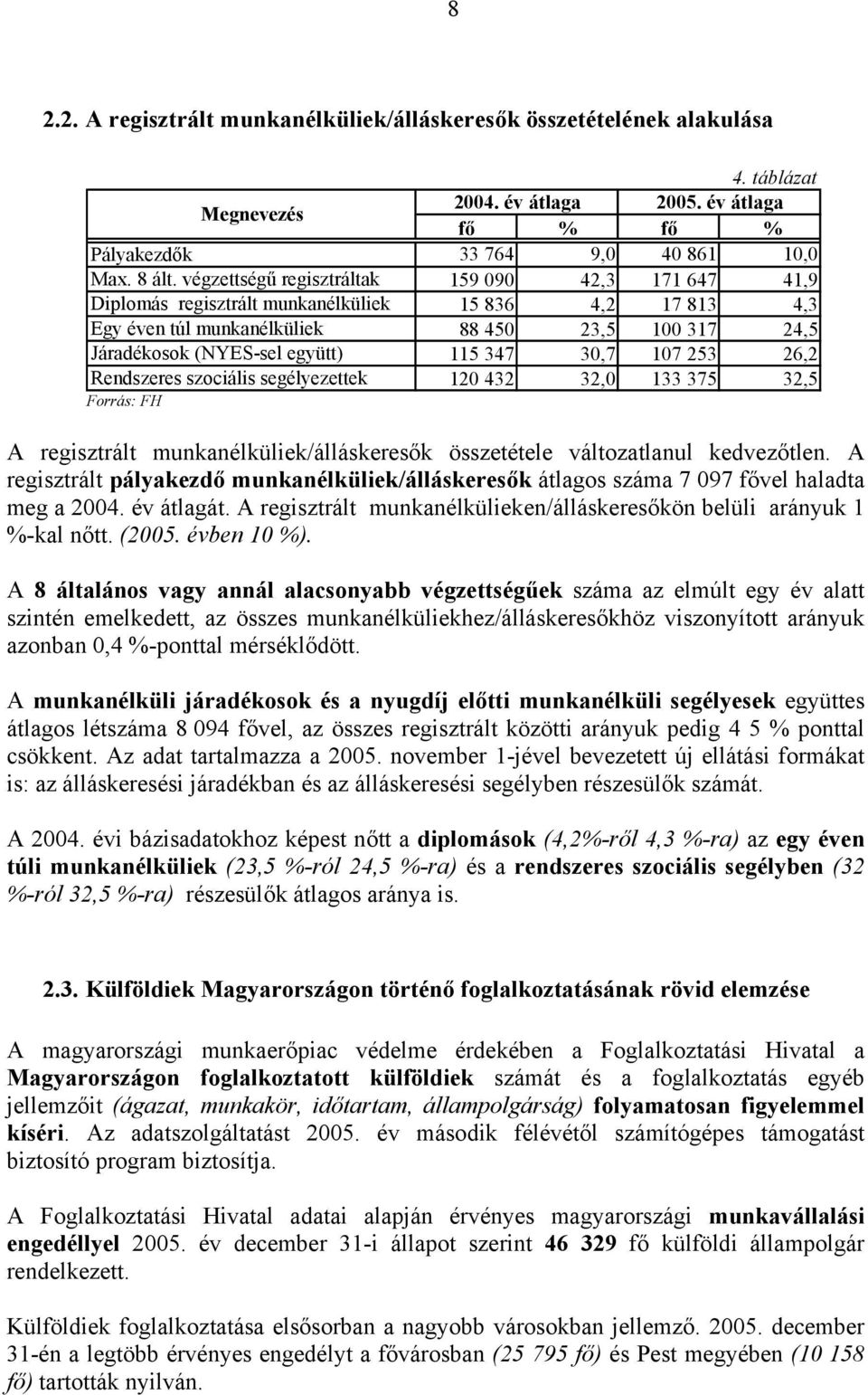 év átlaga fő % fő % 33 764 9,0 40 861 10,0 159 090 42,3 171 647 41,9 15 836 4,2 17 813 4,3 88 450 23,5 100 317 24,5 115 347 30,7 107 253 26,2 120 432 32,0 133 375 32,5 A regisztrált