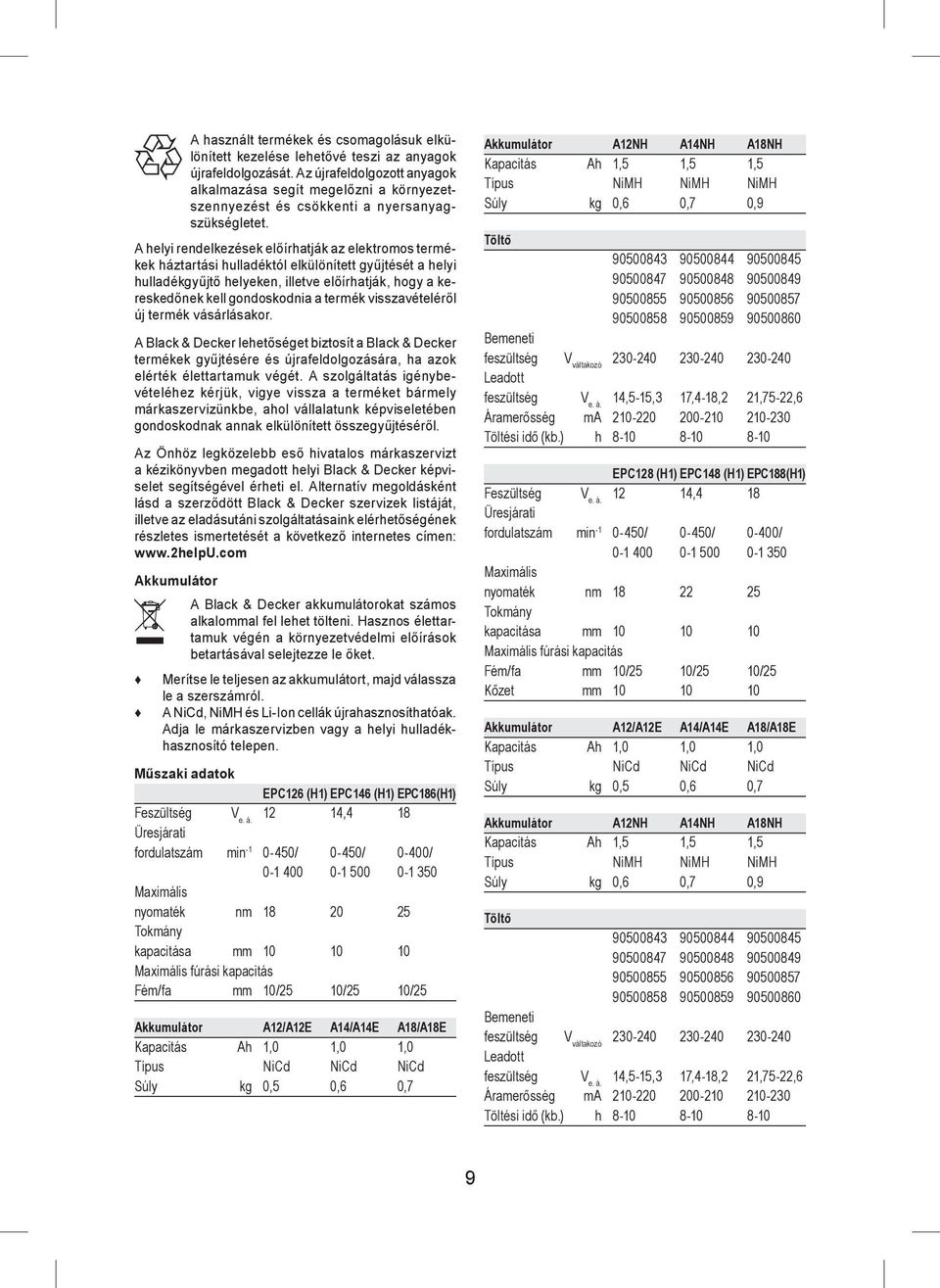 A helyi rendelkezések előírhatják az elektromos termékek háztartási hulladéktól elkülönített gyűjtését a helyi hulladékgyűjtő helyeken, illetve előírhatják, hogy a kereskedőnek kell gondoskodnia a