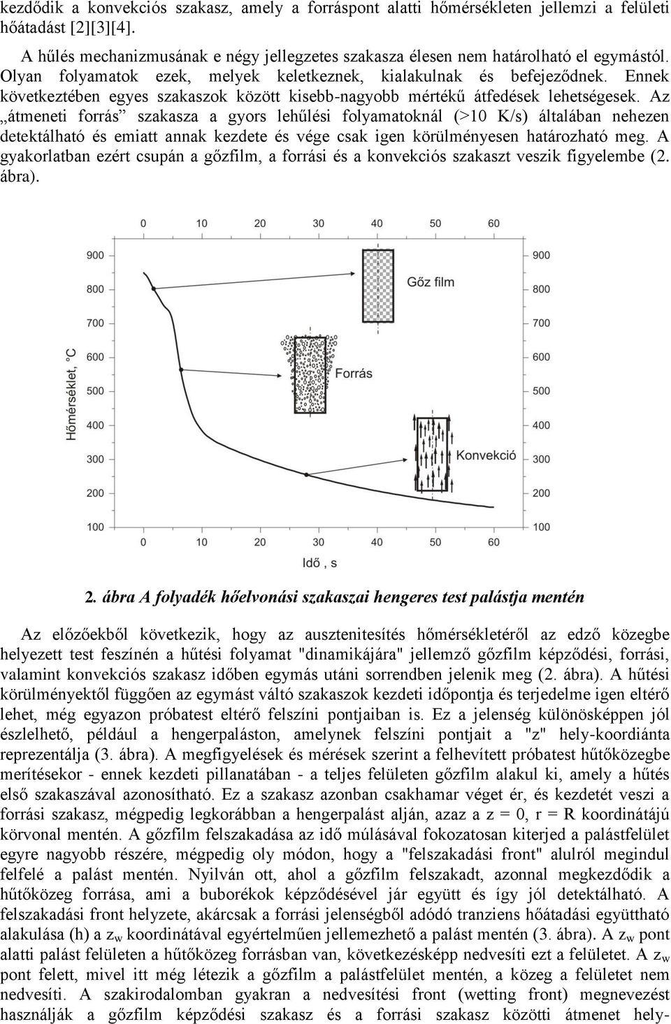 Az átmeneti forrás szakasza a gyors lehűlési folyamatoknál (>10 K/s) általában nehezen detektálható és emiatt annak kezdete és vége csak igen körülményesen határozható meg.