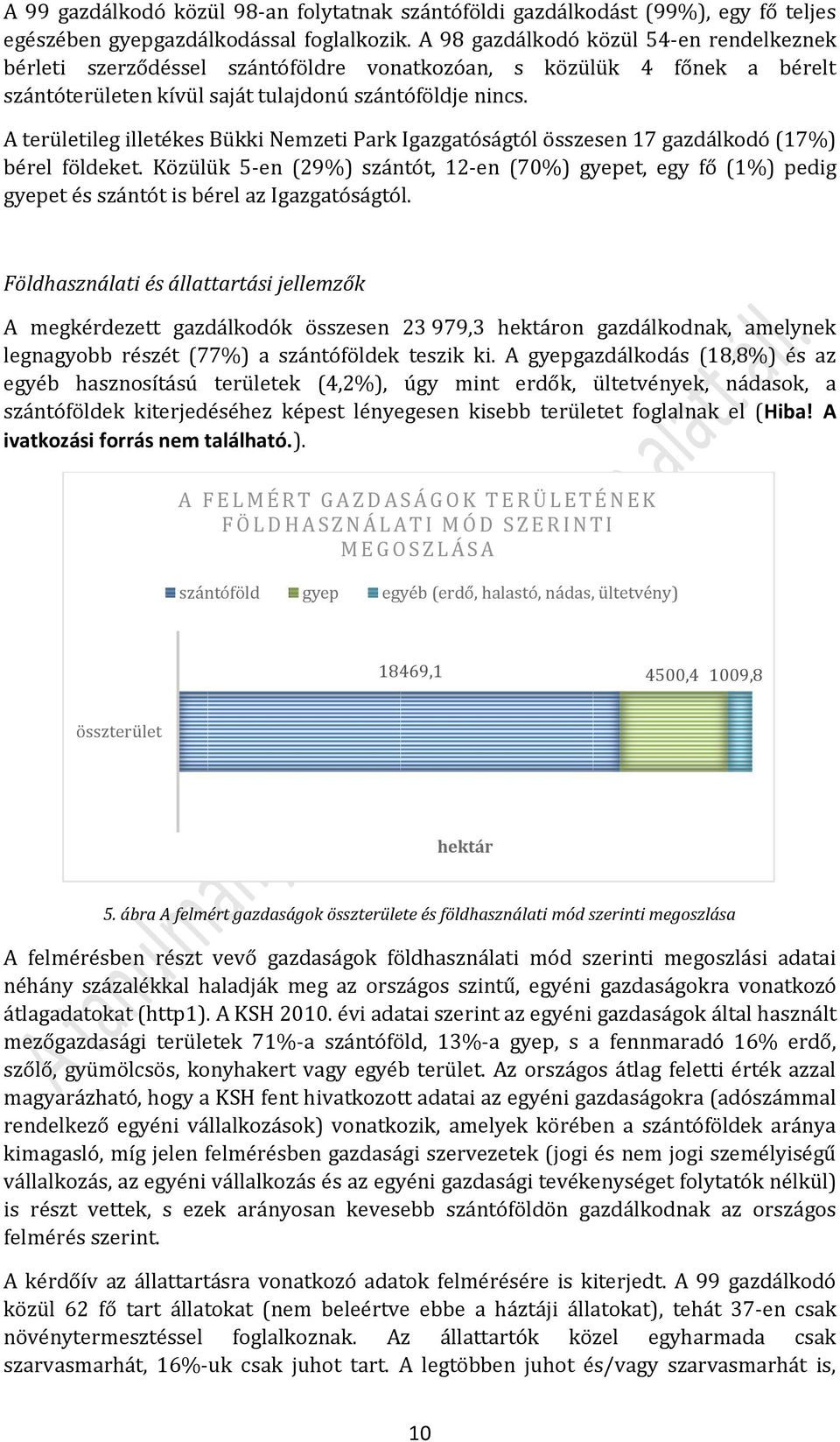 A területileg illetékes Bükki Nemzeti Park Igazgatóságtól összesen 17 gazdálkodó (17%) bérel földeket.