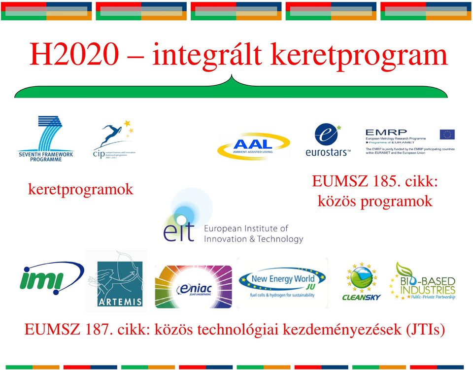 cikk: közös programok EUMSZ 187.