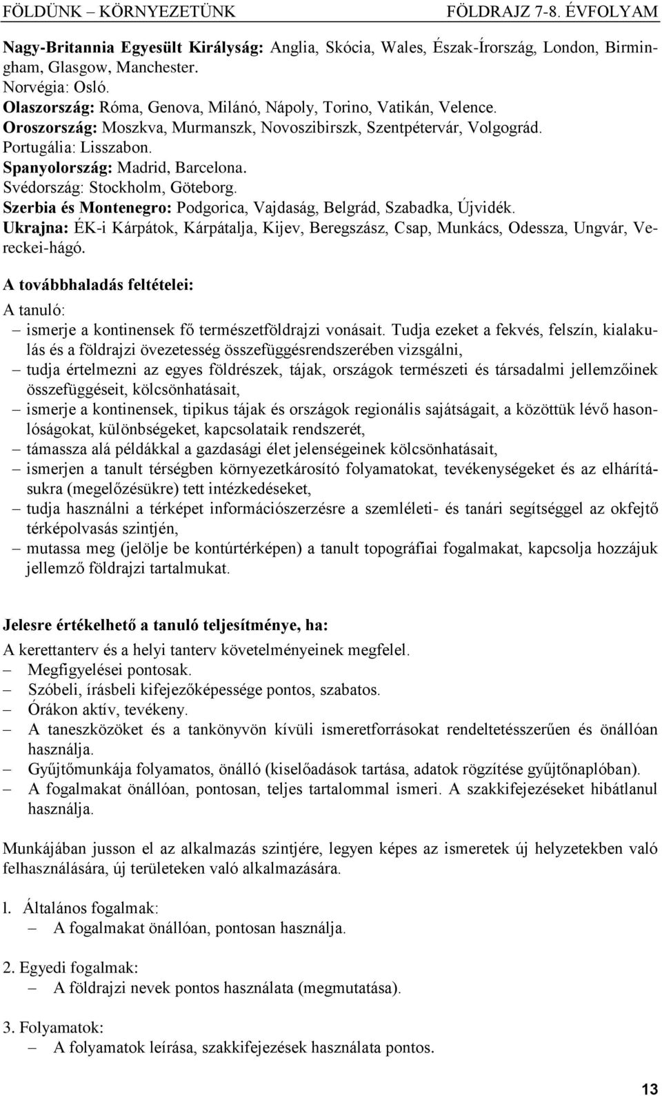 Szerbia és Montenegro: Podgorica, Vajdaság, Belgrád, Szabadka, Újvidék. Ukrajna: ÉK-i Kárpátok, Kárpátalja, Kijev, Beregszász, Csap, Munkács, Odessza, Ungvár, Vereckei-hágó.