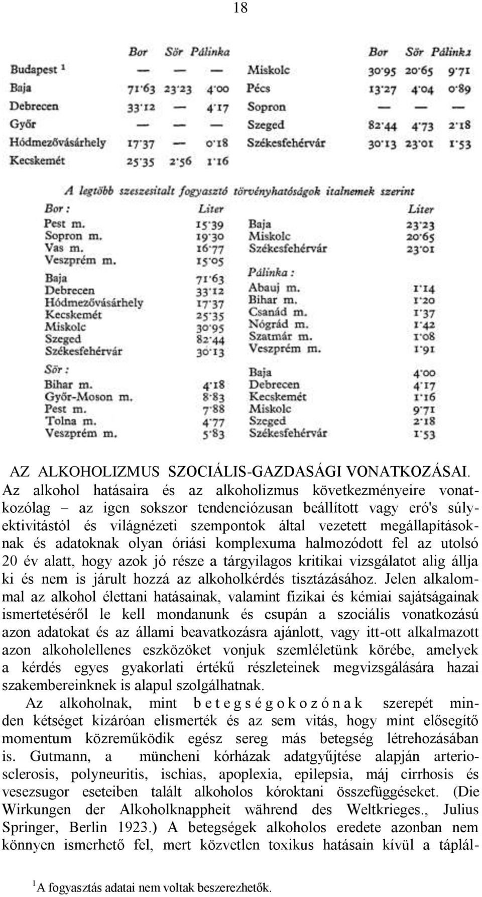 és adatoknak olyan óriási komplexuma halmozódott fel az utolsó 20 év alatt, hogy azok jó része a tárgyilagos kritikai vizsgálatot alig állja ki és nem is járult hozzá az alkoholkérdés tisztázásához.