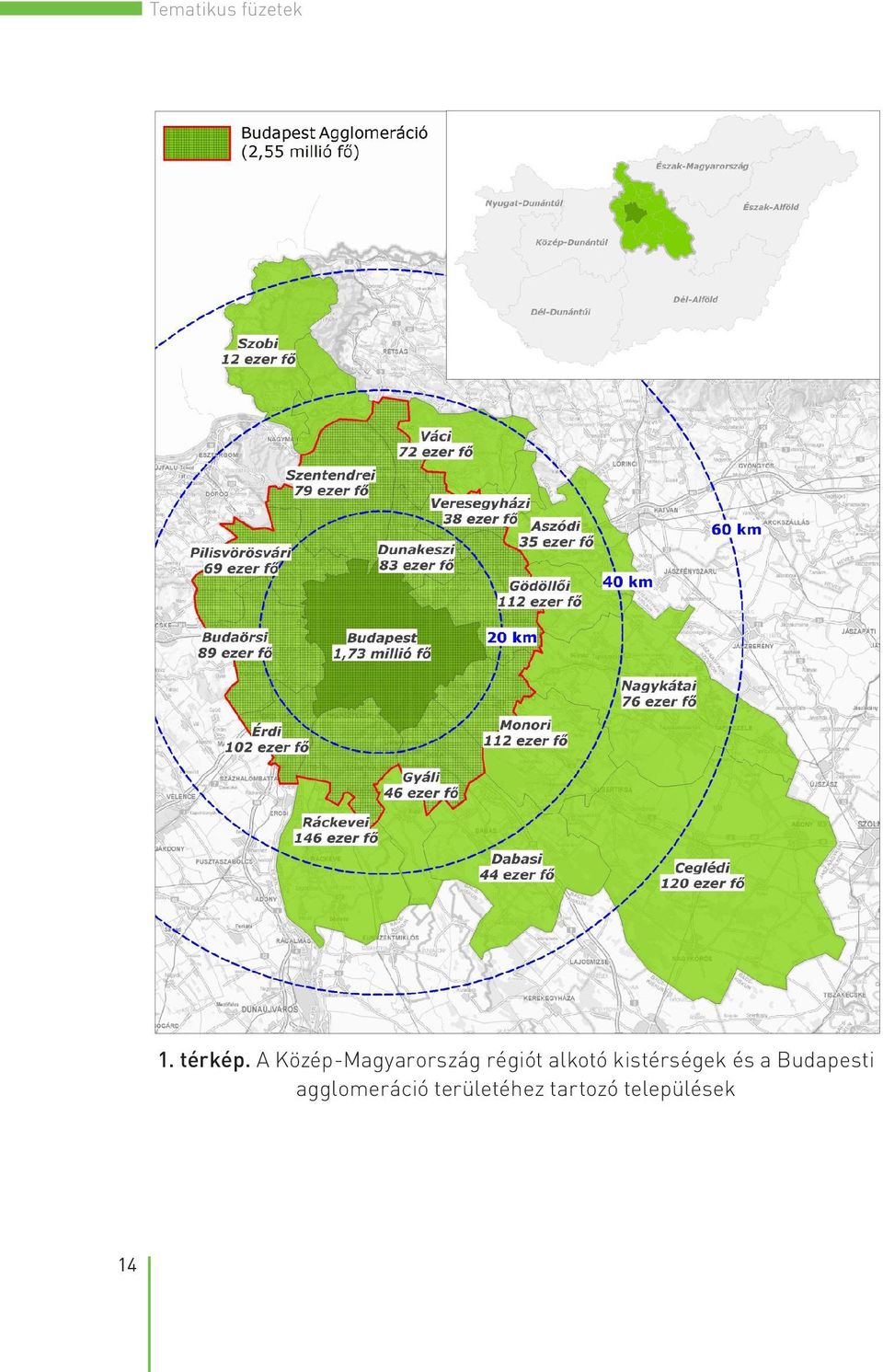 kistérségek és a Budapesti