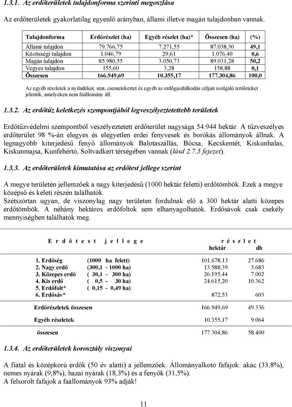 050,73 89.031,28 50,2 Vegyes tulajdon 155,60 3,28 158,88 0,1 Összesen 166.949,69 10.355,17 177.