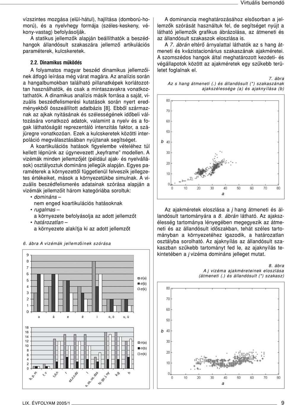 2. Dinamikus mûködés A folyamatos magyar beszéd dinamikus jellemzôinek átfogó leírása még várat magára.