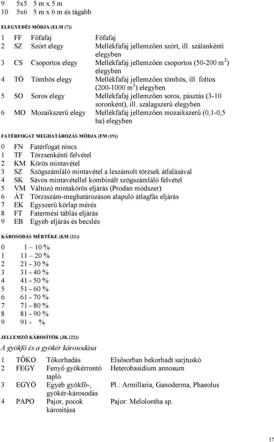 foltos (200-1000 m 2 ) elegyben 5 SO Soros elegy Mellékfafaj jellemzően soros, pásztás (3-10 soronként), ill.