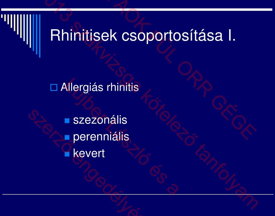 Allergiás rhinitis