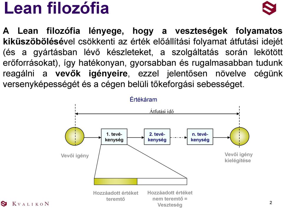 reagálni a vevők igényeire, ezzel jelentősen növelve cégünk versenyképességét és a cégen belüli tőkeforgási sebességet.