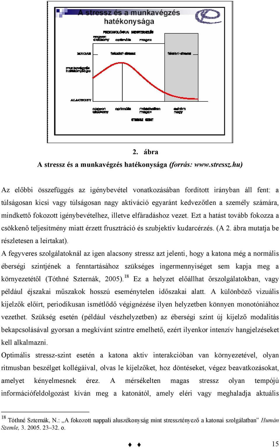 hu) Az előbbi összefüggés az igénybevétel vonatkozásában fordított irányban áll fent: a túlságosan kicsi vagy túlságosan nagy aktiváció egyaránt kedvezőtlen a személy számára, mindkettő fokozott