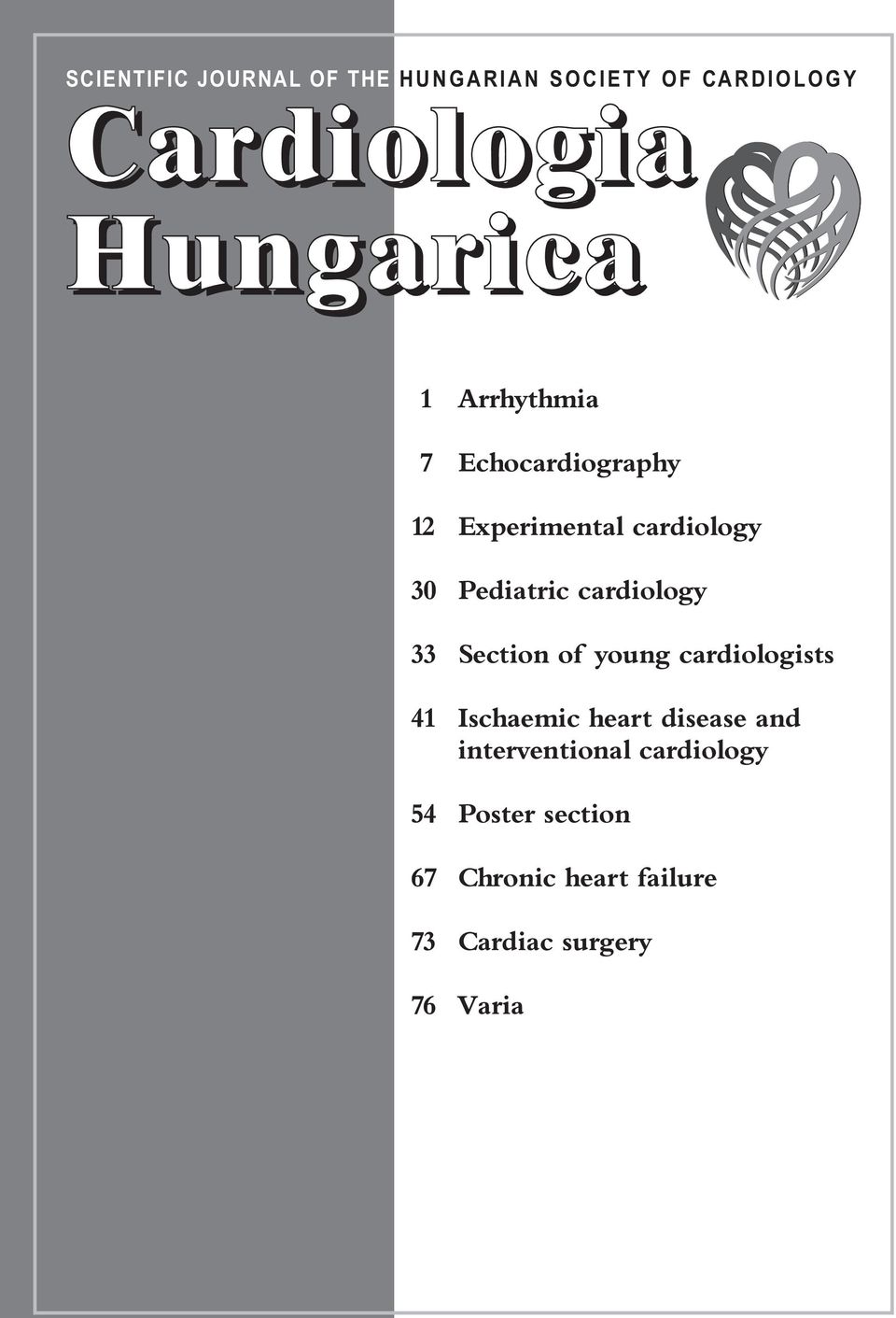 cardiology Section of young cardiologists 4 Ischaemic heart disease and