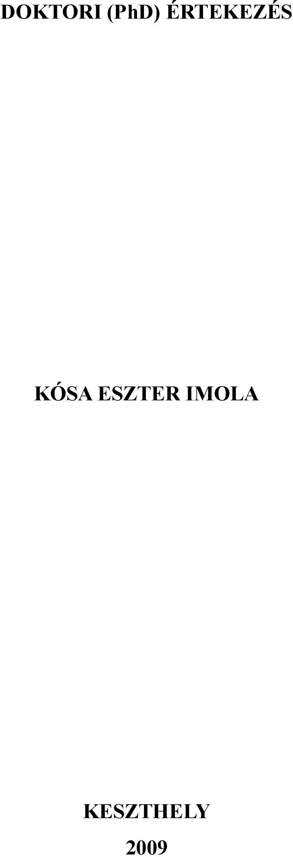 KÓSA ESZTER