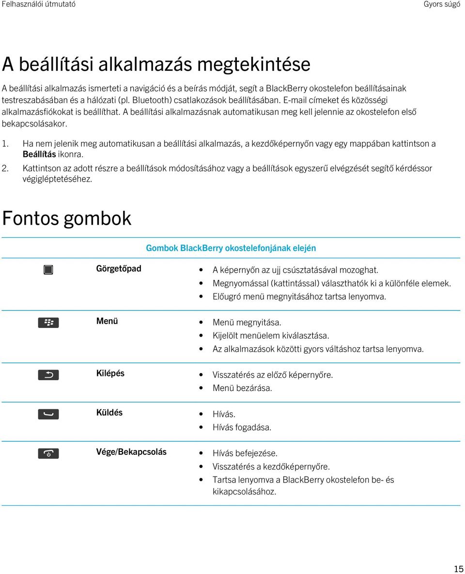 Ha nem jelenik meg automatikusan a beállítási alkalmazás, a kezdőképernyőn vagy egy mappában kattintson a Beállítás ikonra. 2.