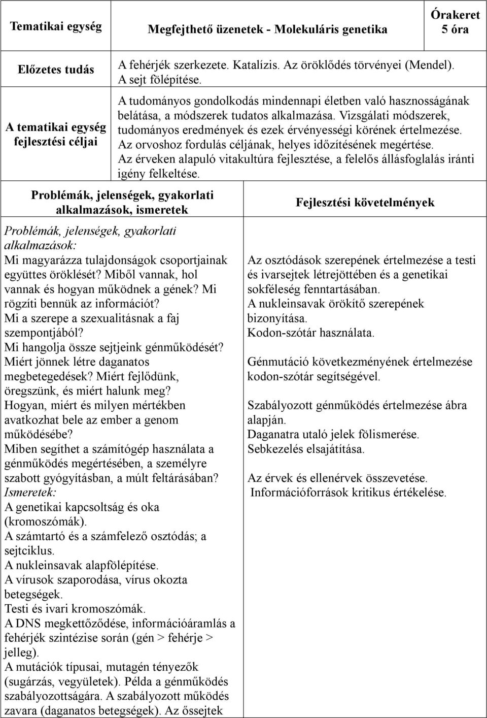 Vizsgálati módszerek, tudományos eredmények és ezek érvényességi körének Az orvoshoz fordulás céljának, helyes időzítésének megértése.