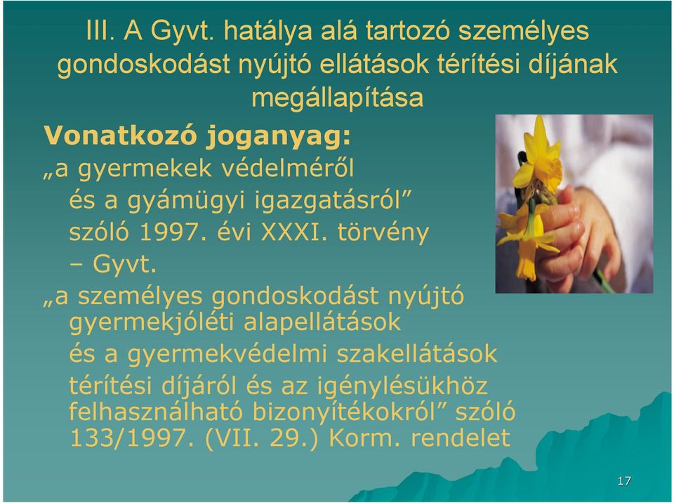 joganyag: a gyermekek védelméről és a gyámügyi igazgatásról szóló 1997. évi XXXI. törvény Gyvt.