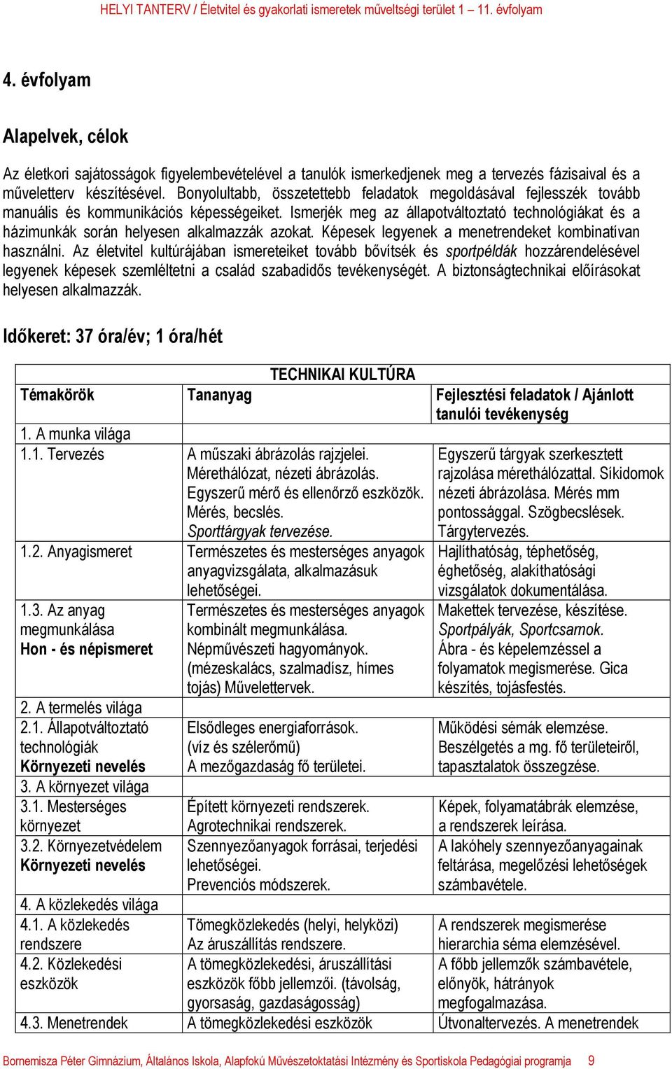 Ismerjék meg az állapotváltoztató technológiákat és a házimunkák során helyesen alkalmazzák azokat. Képesek legyenek a menetrendeket kombinatívan használni.