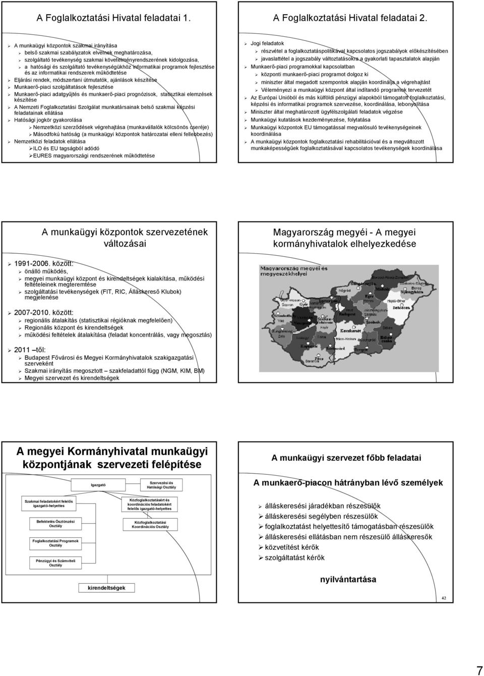 tevékenységükhöz informatikai programok fejlesztése és az informatikai rendszerek működtetése Eljárási rendek, módszertani útmutatók, ajánlások készítése Munkaerő-piaci szolgáltatások fejlesztése