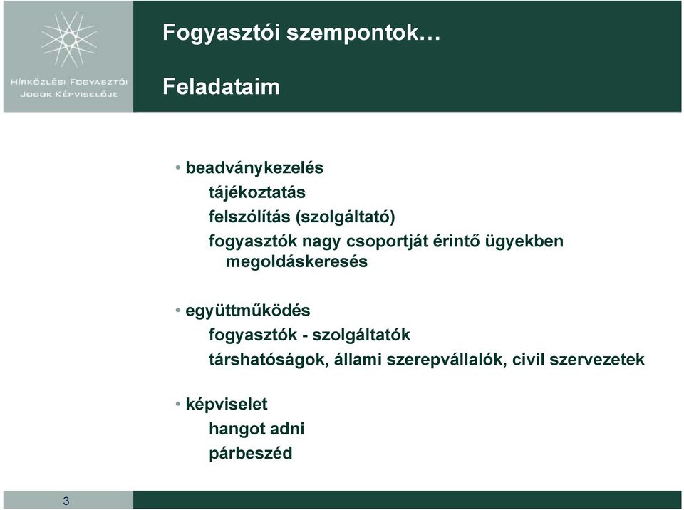 megoldáskeresés együttműködés fogyasztók - szolgáltatók