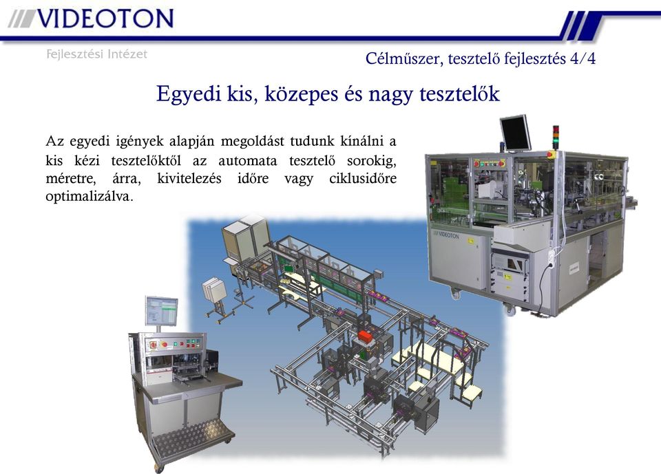 kínálni a kis kézi tesztelőktől az automata tesztelő