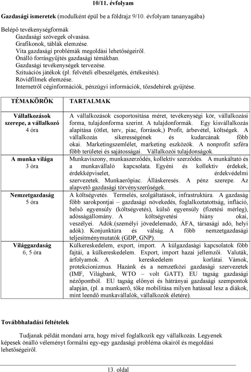 Rövidfilmek elemzése. Internetről céginformációk, pénzügyi információk, tőzsdehírek gyűjtése.