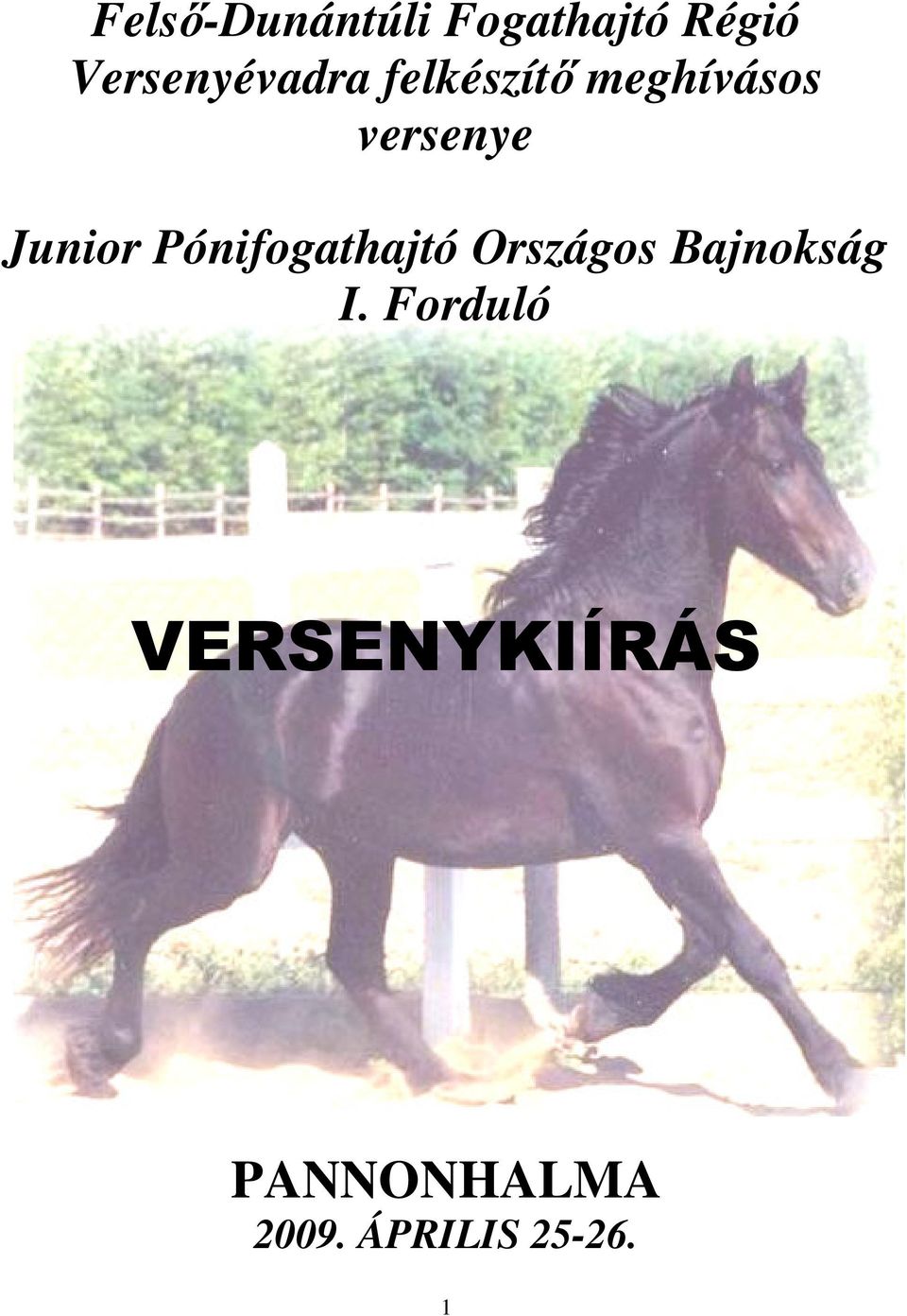 versenye Junior Pónifogathajtó Országos