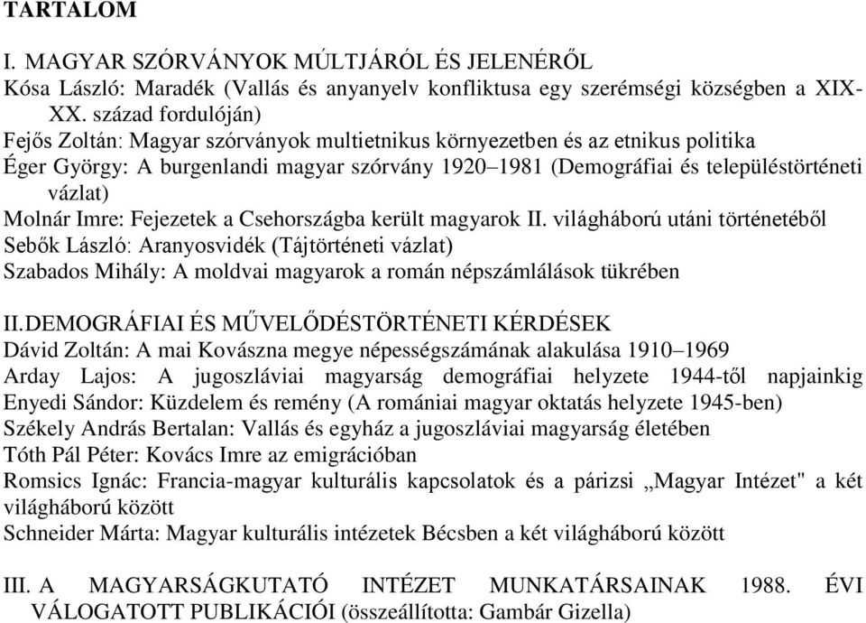 Molnár Imre: Fejezetek a Csehországba került magyarok II.