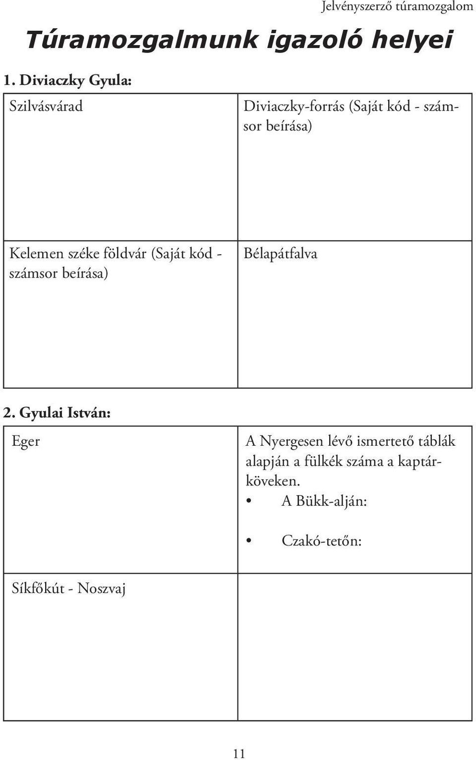 széke földvár (Saját kód - számsor beírása) Bélapátfalva 2.