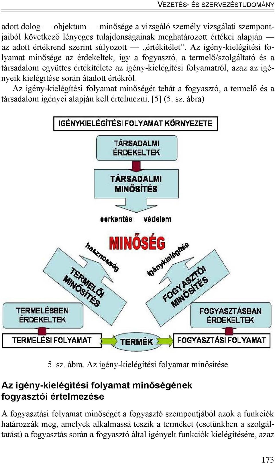 átadott értékről. Az igény-kielégítési folyamat minőségét tehát a fogyasztó, a termelő és a társadalom igényei alapján kell értelmezni. [5] (5. sz. ábra)