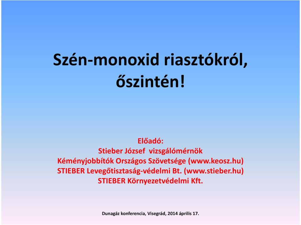 Kéményjobbítók Országos Szövetsége (www.keosz.