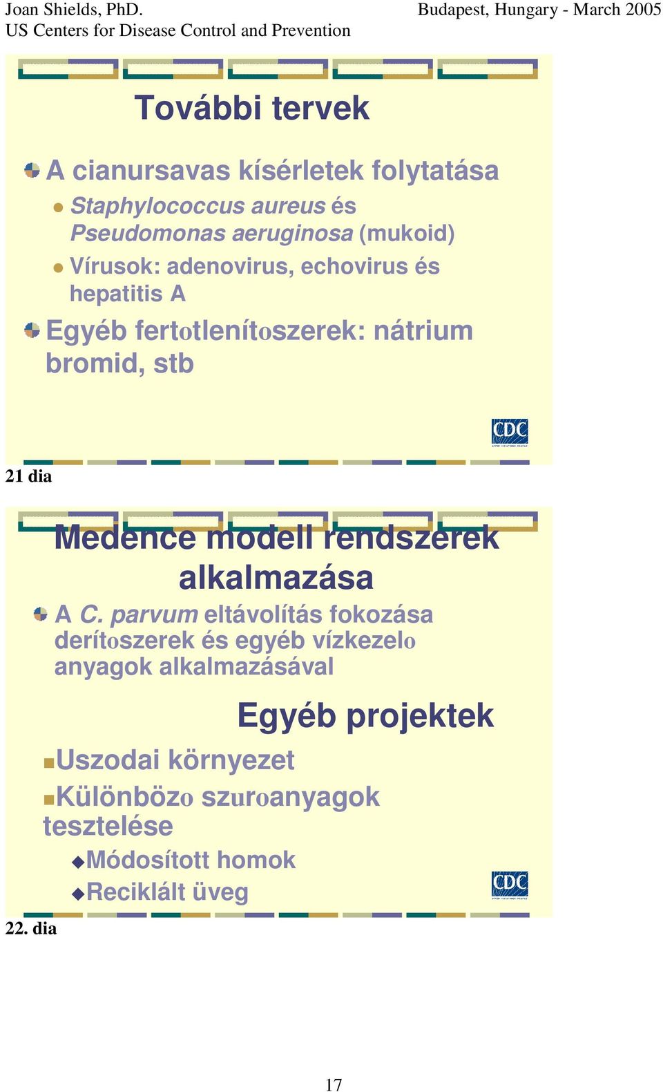 dia Medence modell rendszerek alkalmazása A C.