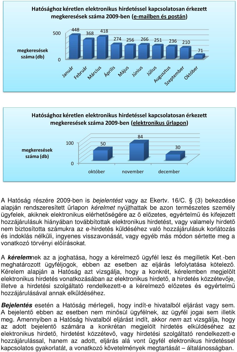 is bejelentést vagy az Ekertv. 16/C.