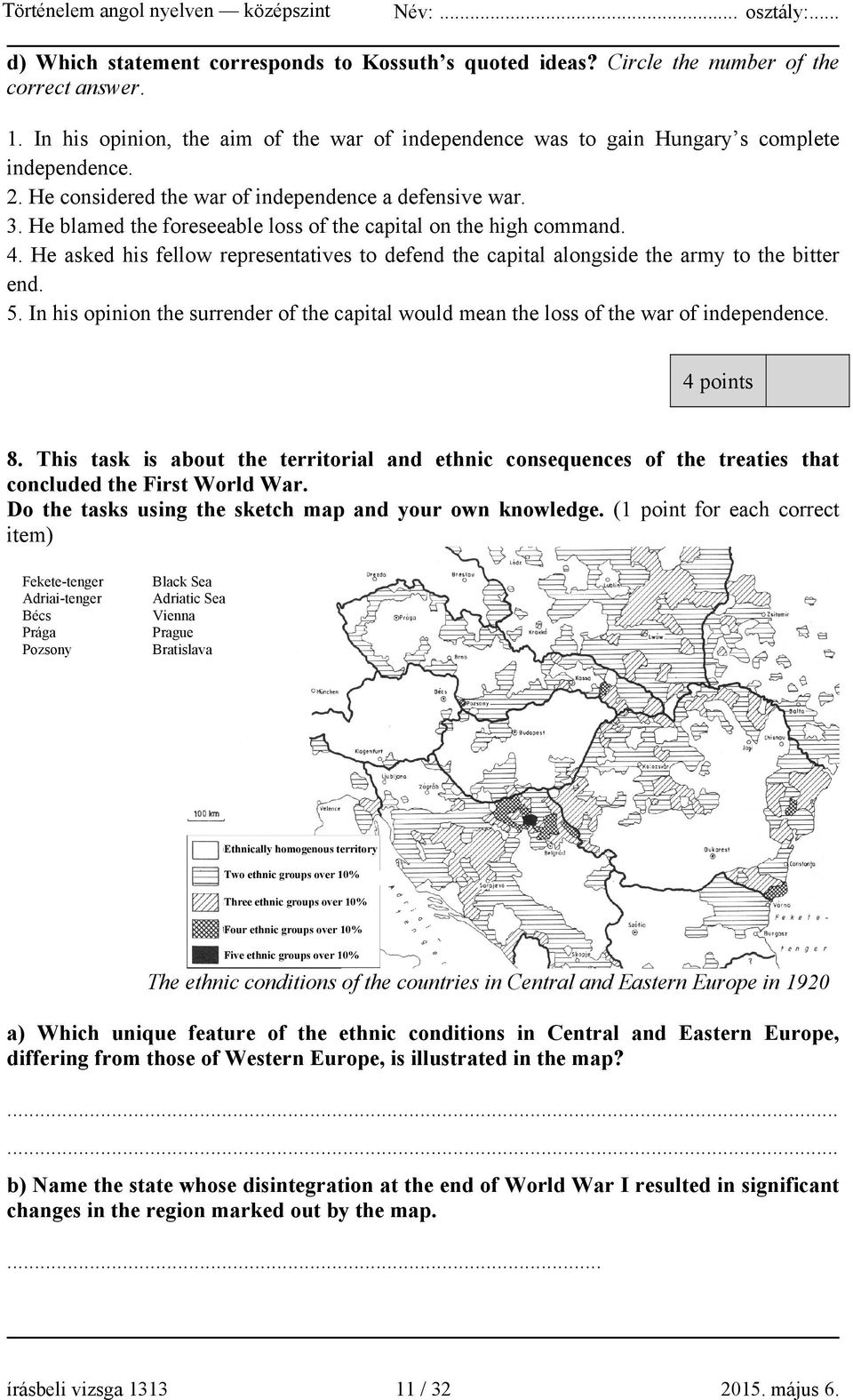 He asked his fellow representatives to defend the capital alongside the army to the bitter end. 5. In his opinion the surrender of the capital would mean the loss of the war of independence.