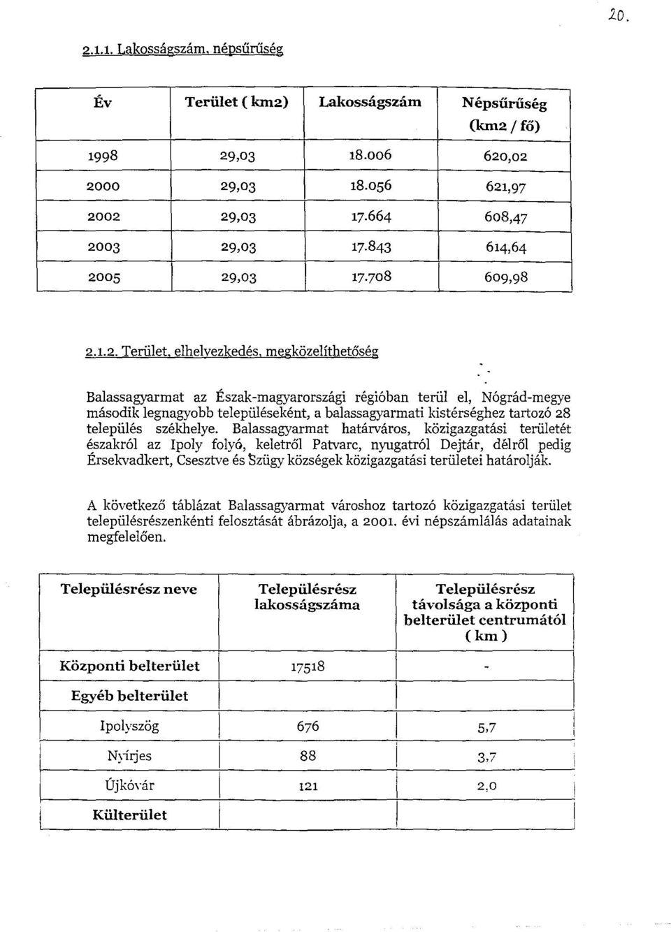 eiheivezkedes, megk6zelithetoseg Balassagyarmat az Eszak-magyarorszagi regi6ban tertii el, N6grad-megye masodik Iegnagyobb telepiilesekent, a balassagyarmati kisterseghez tartoz6 28 telepiiles