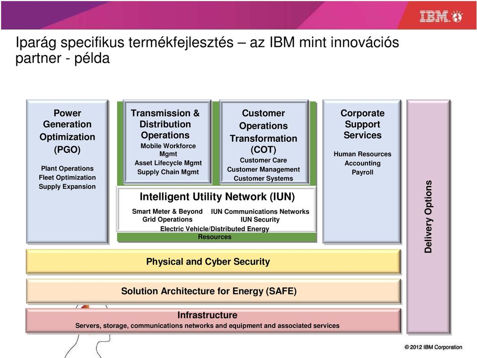 Utility Network (IUN) Smrt Meter & Beyond IUN Communictions Networks Grid Opertions IUN Security Electric Vehicle/Distributed Energy Resources Corporte Support Services Humn Resources