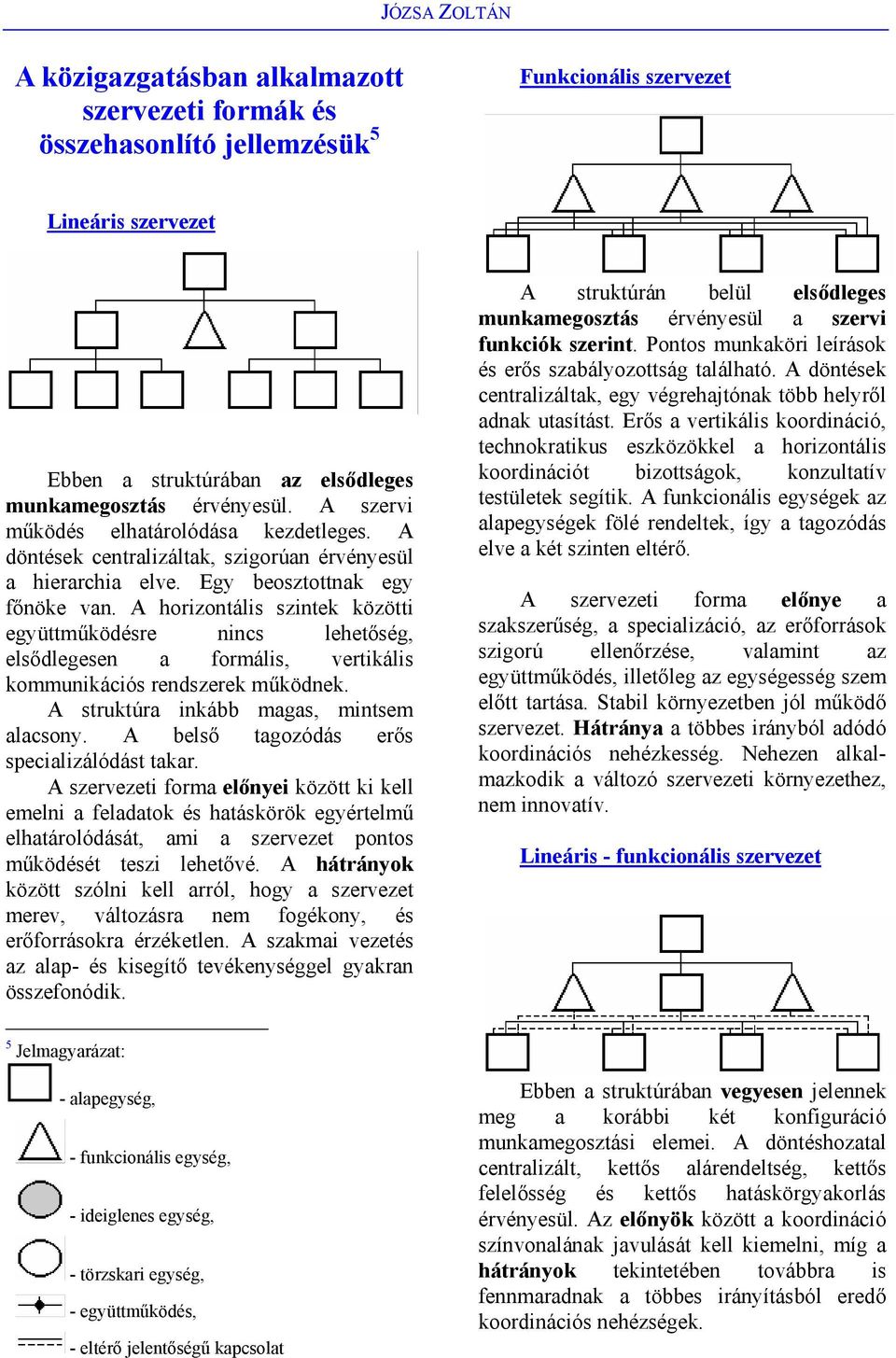 A horizontális szintek közötti együttműködésre nincs lehetőség, elsődlegesen a formális, vertikális kommunikációs rendszerek működnek. A struktúra inkább magas, mintsem alacsony.